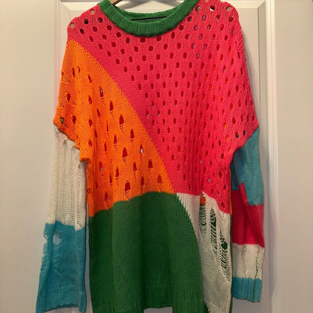 Davi & Dani Multicolor Knit Sweater